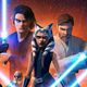 Part of the poster for Star Wars: The Clone Wars.